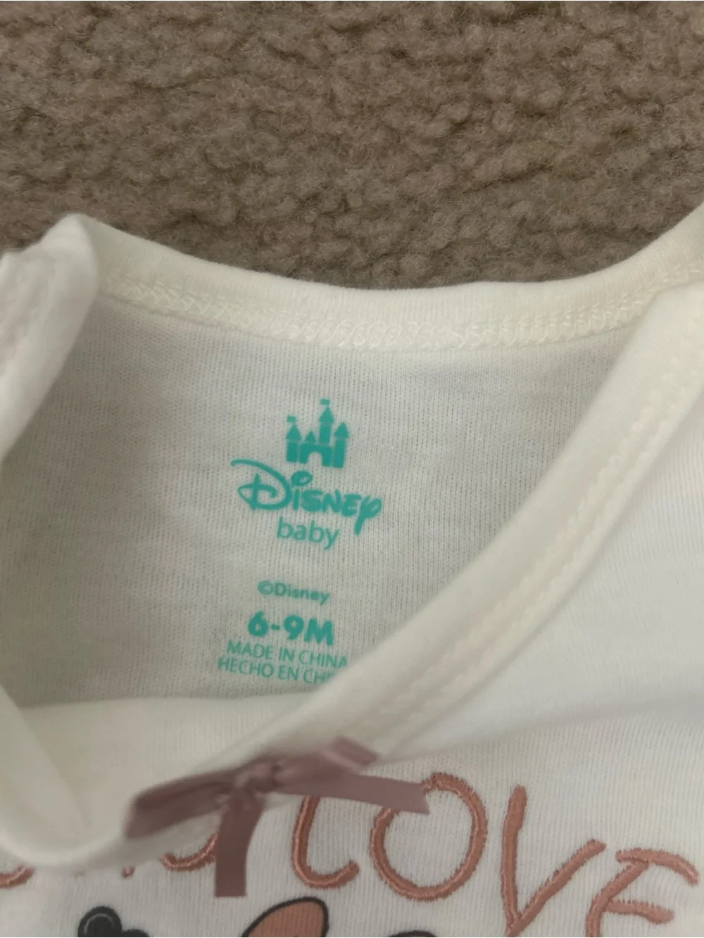 Disney Baby Minnie Mouse Footed Pants Set 6-9 Months NWOT